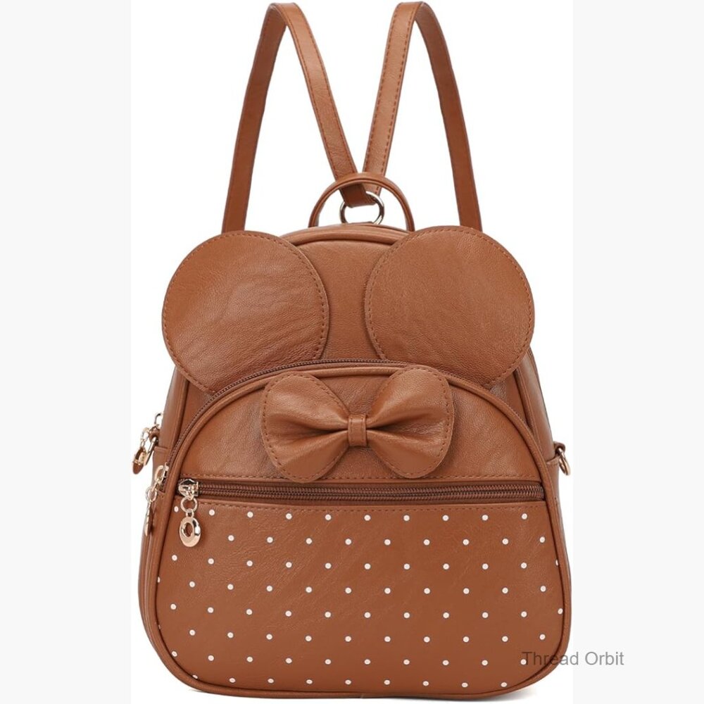 Mini Backpack with Bow Detail, Adjustable Straps,… - image 1